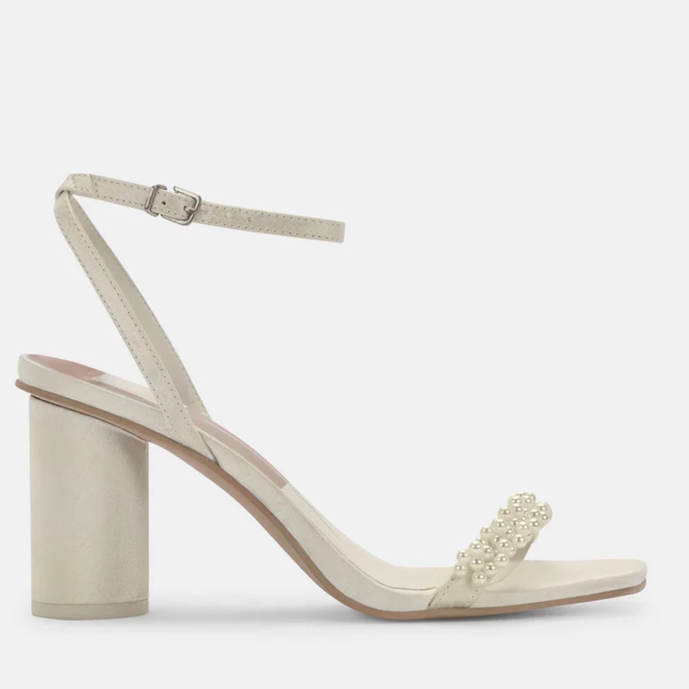 Dolce Vita Nory Pearl Sandals in Vanilla Pearl - 9.5 Womens Bridal Heels